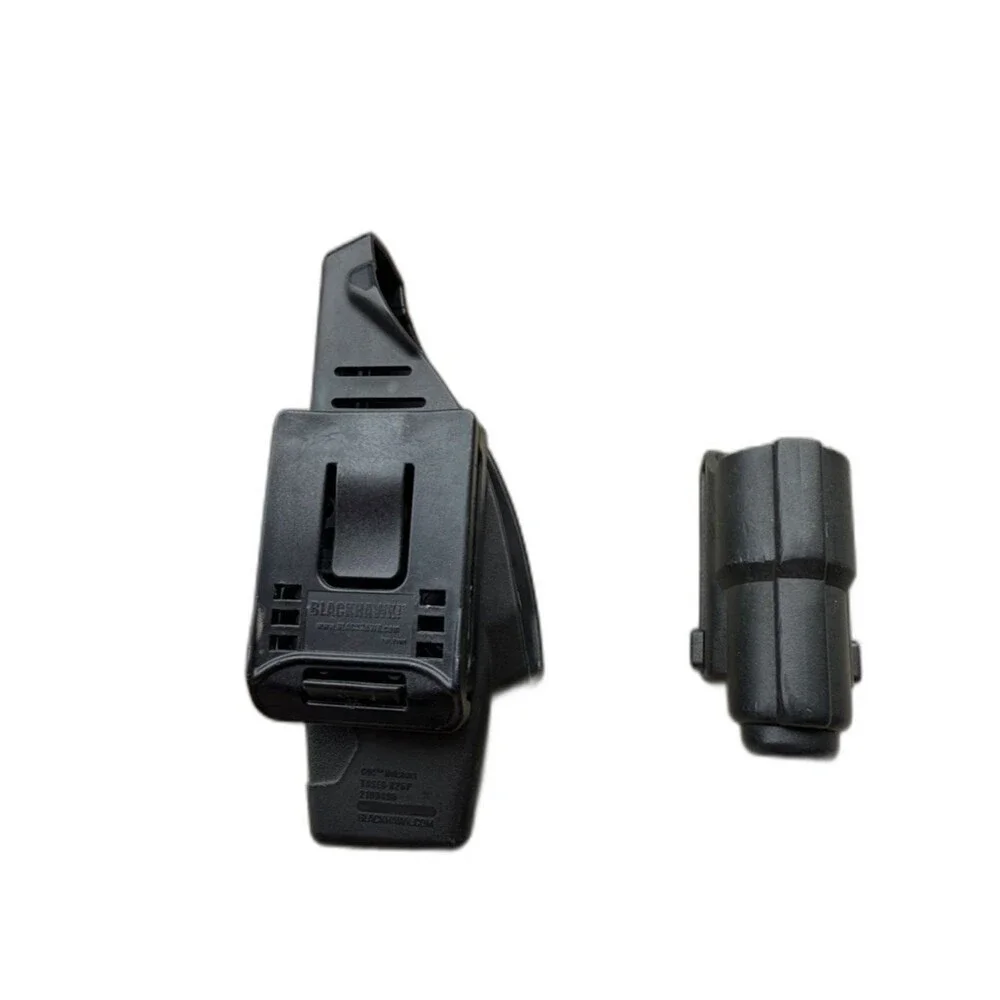 Black Hard Plastic Phone Holster and Belt Clip - Blackhawk Compatible taser